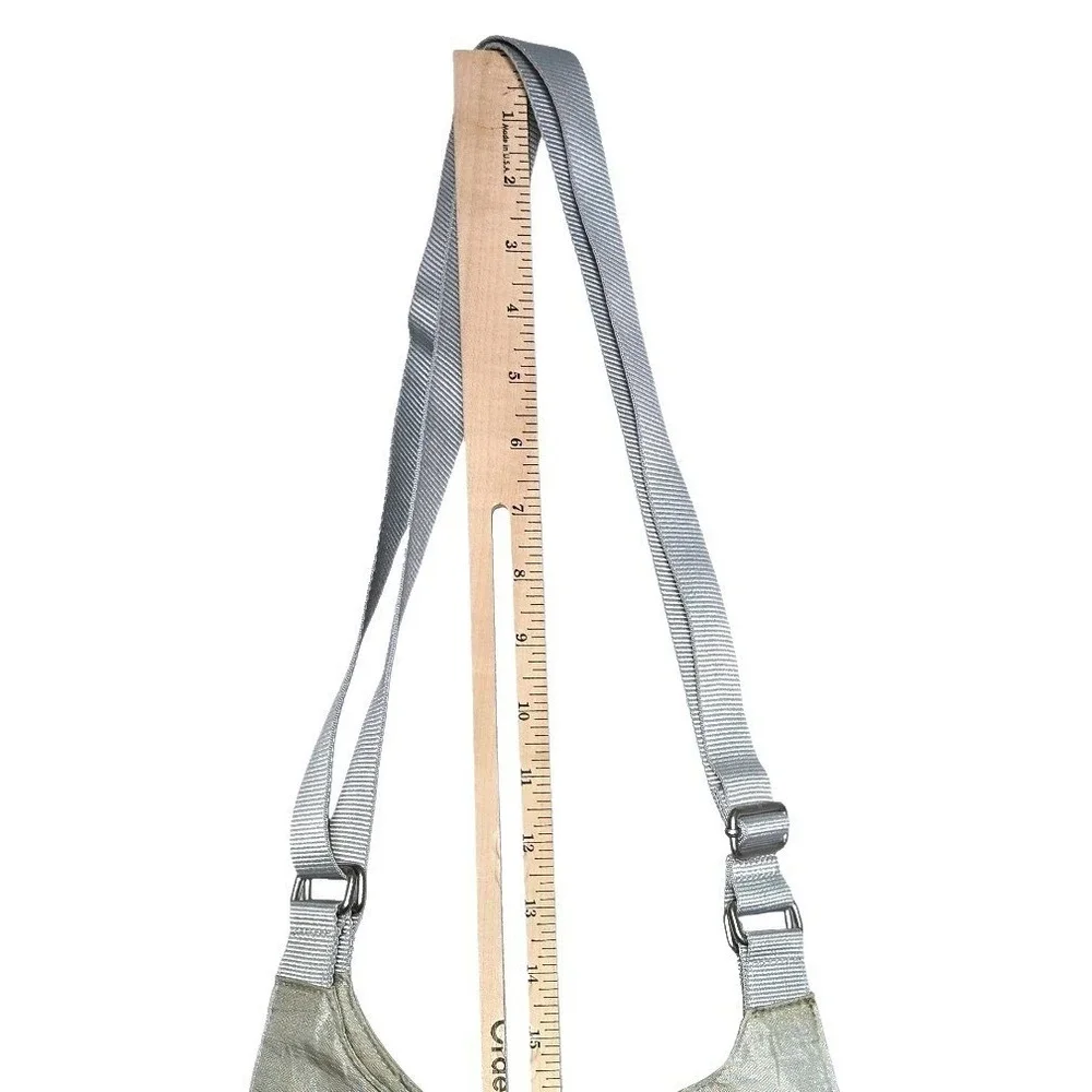 Baggallini Out and About Crossbody Bag‎ Purse Grey 10x11 Organizer Travel Pocket